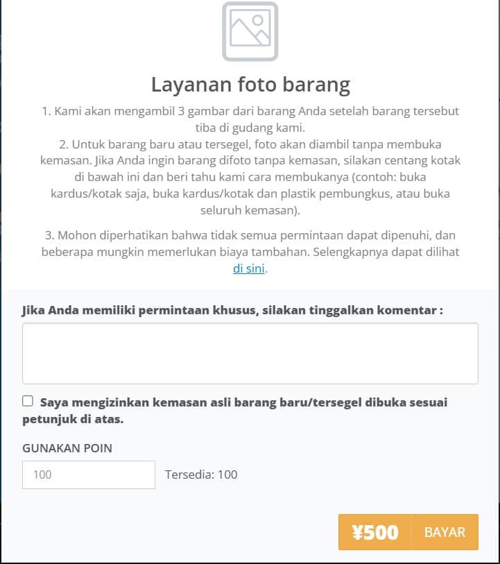 Layanan Foto barang