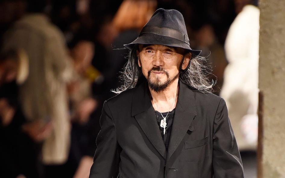 Yohji Yamamoto in black attire