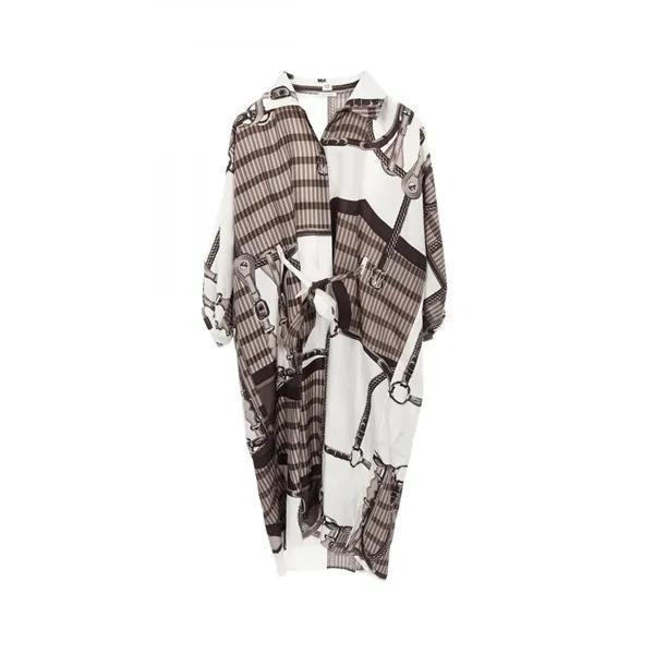 Caftán de seda estampado de Hermés