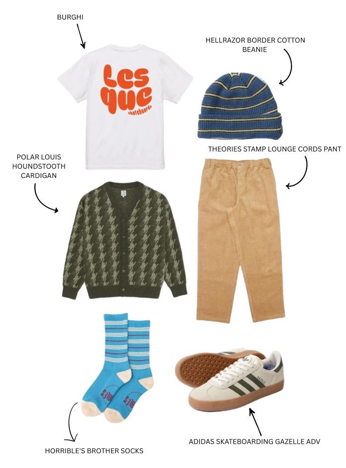 Japanese skatewear fashion look