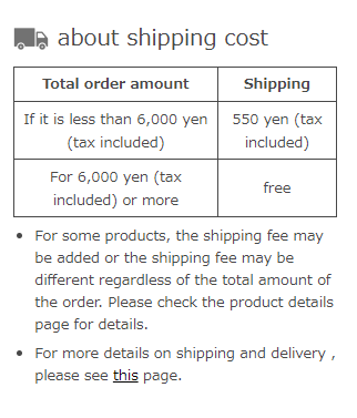 Pokemon center shipping fee