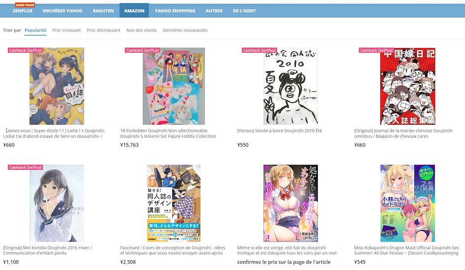 Achat de Dōjinshis japonais mangas sur ZenMarket