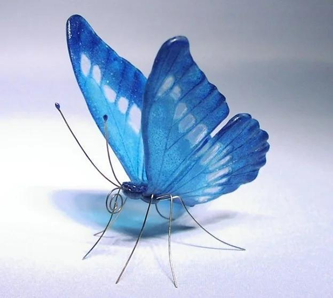 Papillon en verre Morpho - Minne