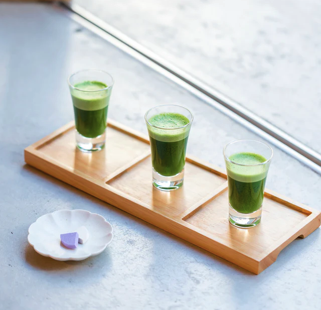 shots de matcha da loja Atelier matcha da marca Yamamasa Koyamaen