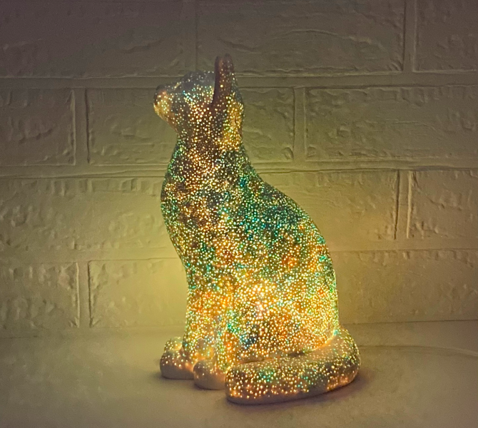 Abat-jour en forme de chat - Minne