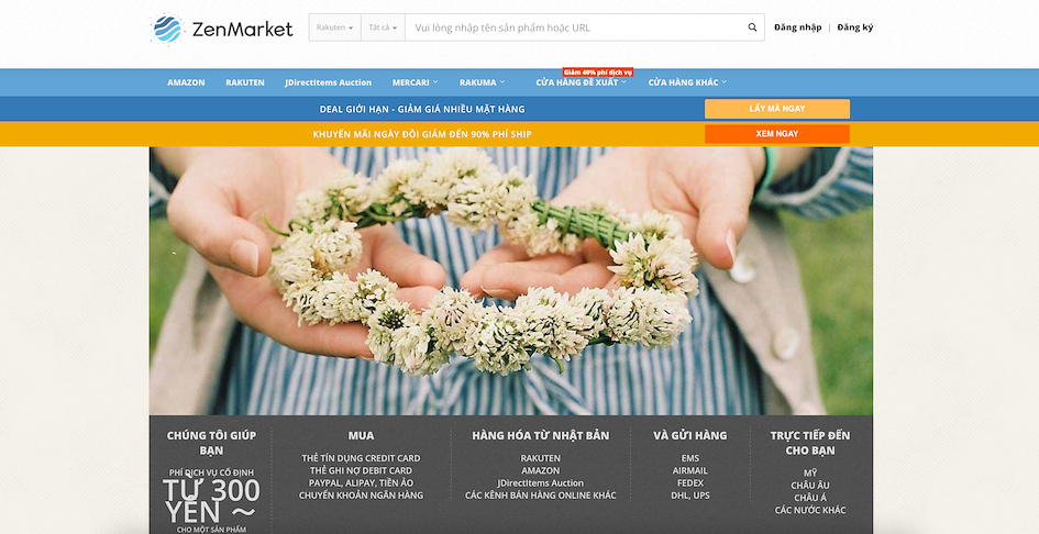 Giao diện ZenMarket