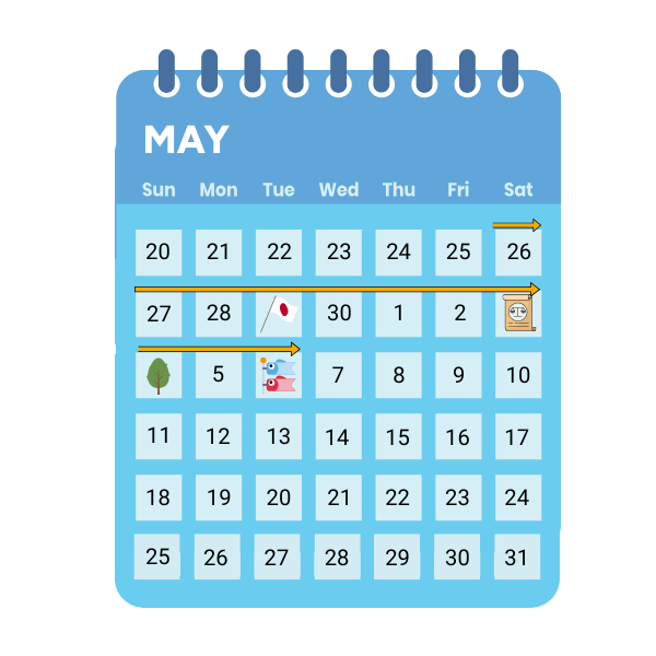 Golden Week Holiday Calendar 2025