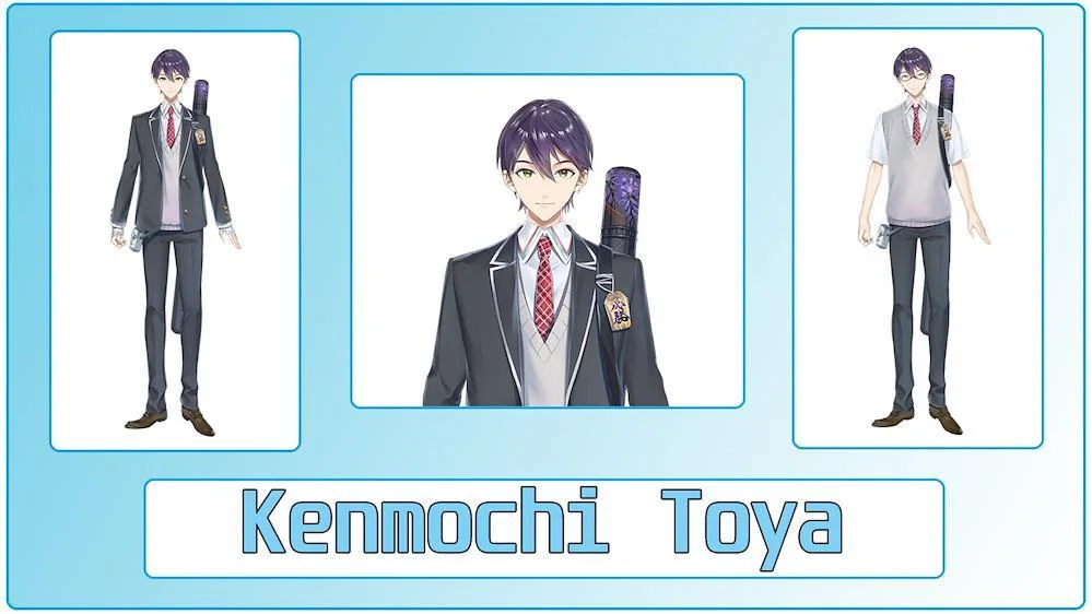 VTuber Kenmochi Toya, estudiante de preparatoria y practicante de kendo.