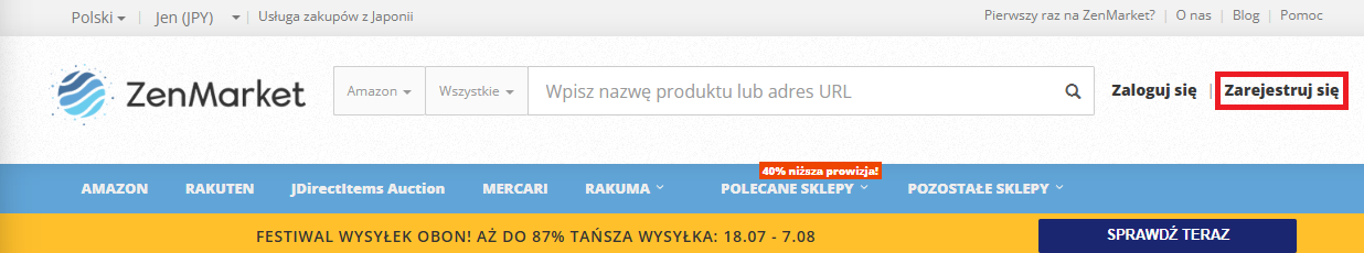 Sign up for ZenMarket