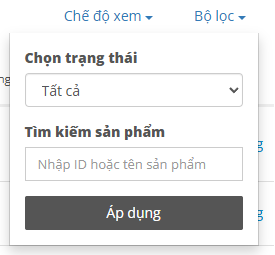 Search items by name or ID.