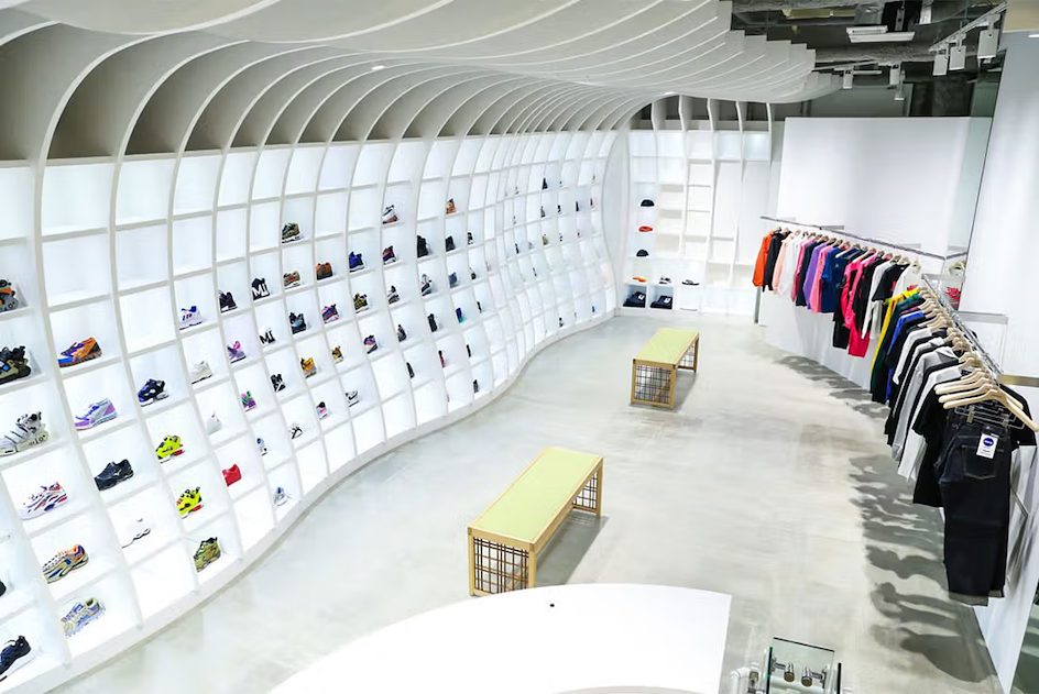 boutique design de sneakers atmos dans le quartier de sendagaya a tokyo