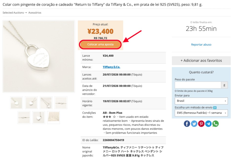 Confira os detalhes do item