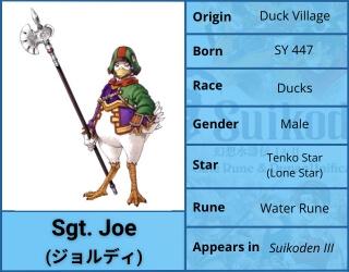 Sgt. Joe Character Profile