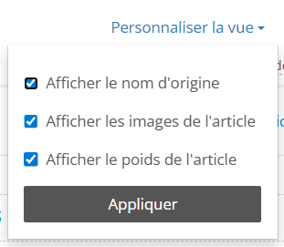A new Customize View function.
