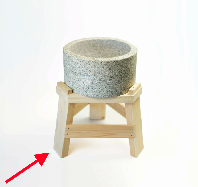 base para o pilão que prepara o mochi