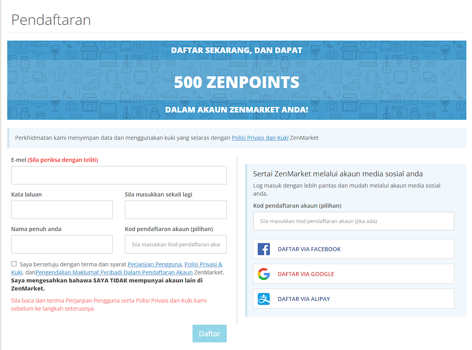 daftar akaun
