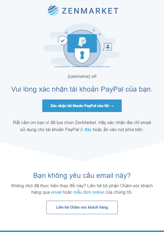 ZenMarket PayPal Verification Email