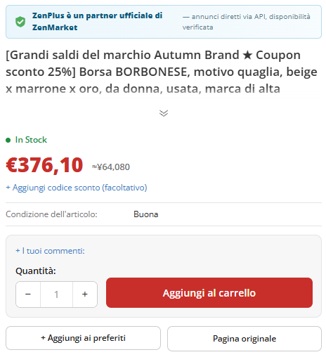 Add item to your cart