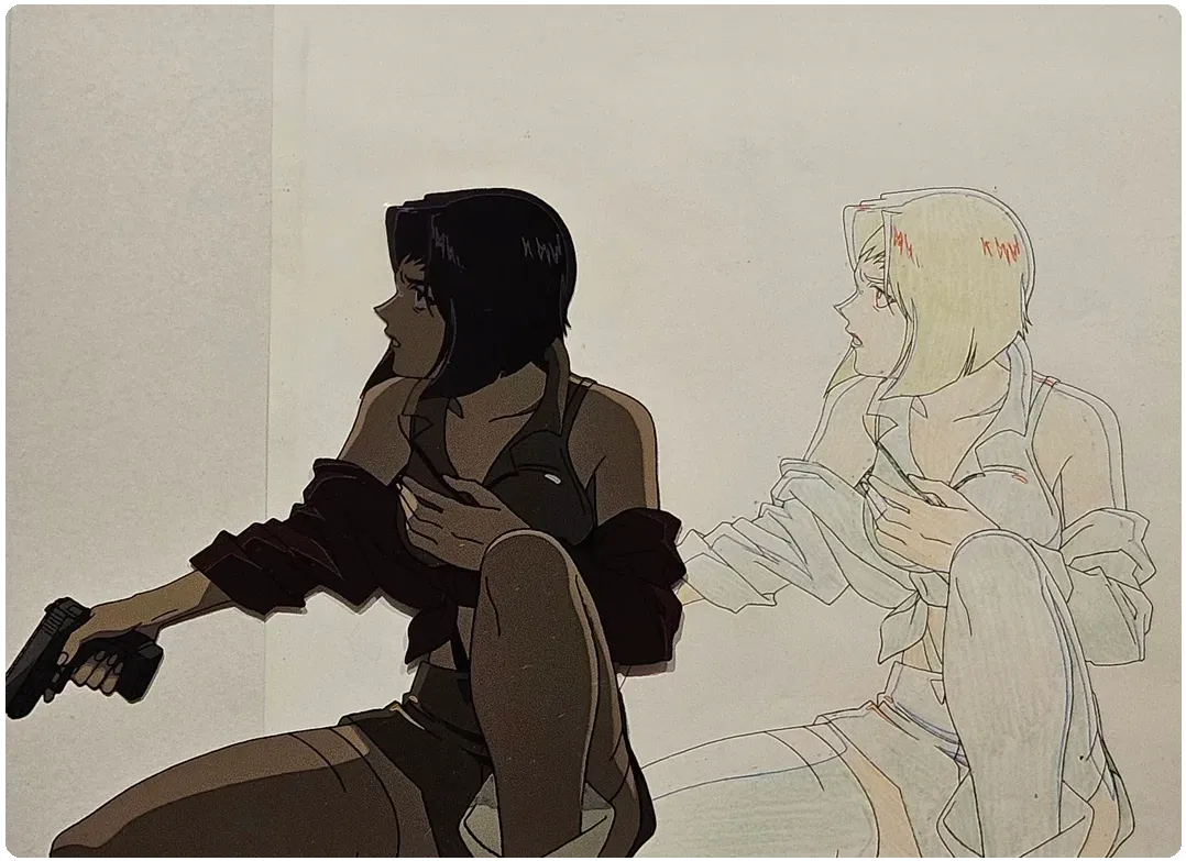 Cowboy Bebop Original Cel and Sketch (Faye Valentine)