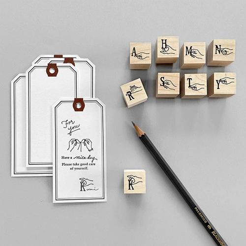 Tampons de lettres de l'alphabet - Minne