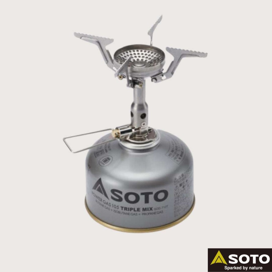 Réchaud portable SOTO Amicus avec cartouche de gaz, modèle compact pour outdoor