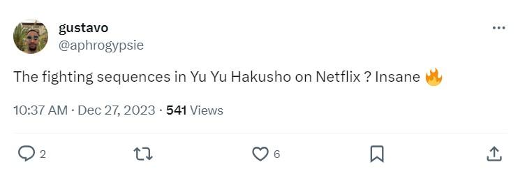 YuYu hakusho fan reactions