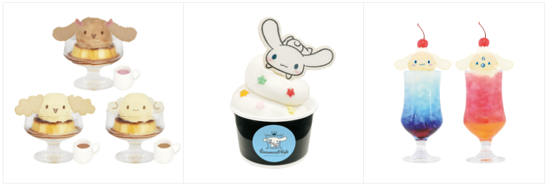 Menu do Cinnamoroll Café