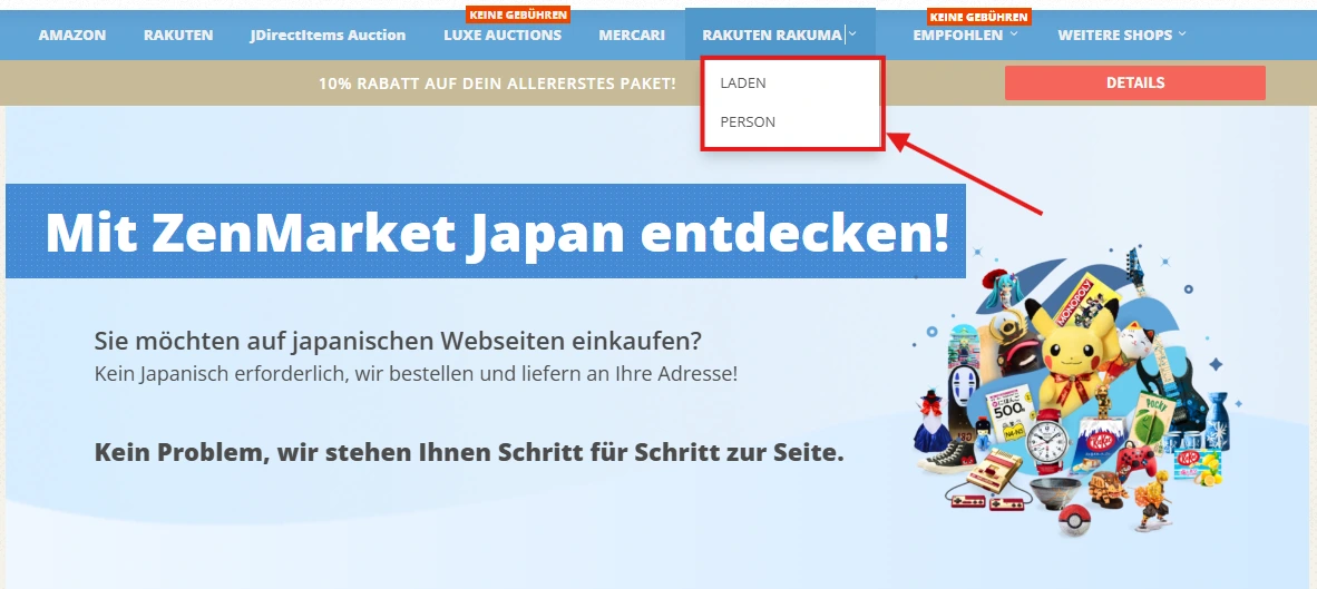 Shoppe auf Rakuma Japan mit ZenMarket!