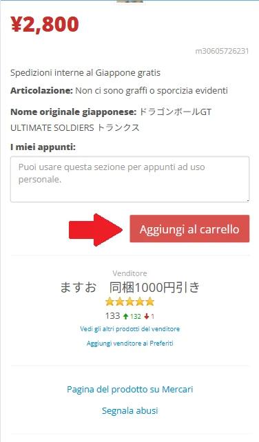 aggiungi prodotti al carrello
