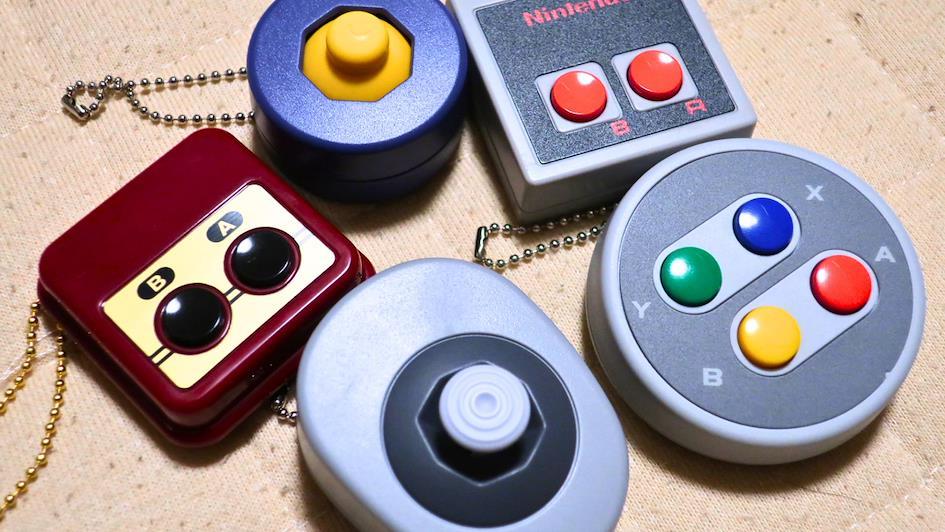 Miniaturas de controles da Nintendo