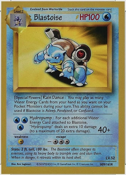 imagem do Blastoise “Magic: The Gathering” Test Card