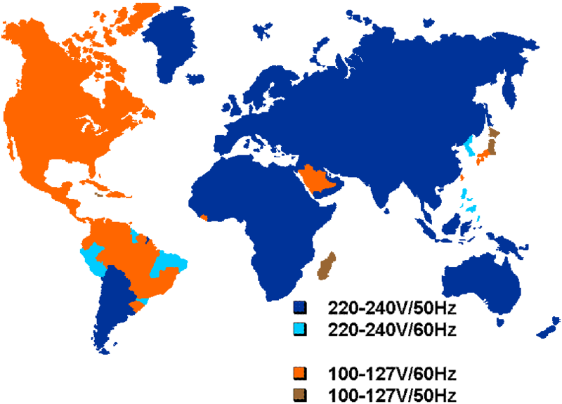 Bản đồ điện thế giới