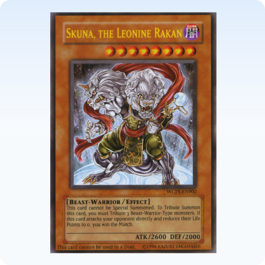 Yu-Gi-Oh! card - Skuna, the Leonine Rakan