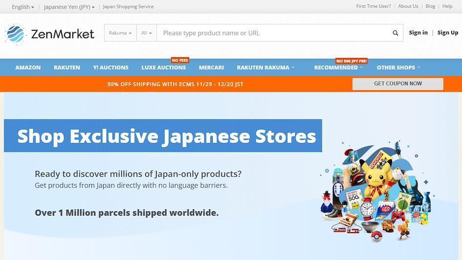 Sign up via ZenMarket Homepage