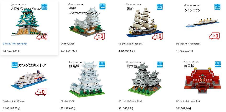các mẫu nanoblock trên ZenMarket