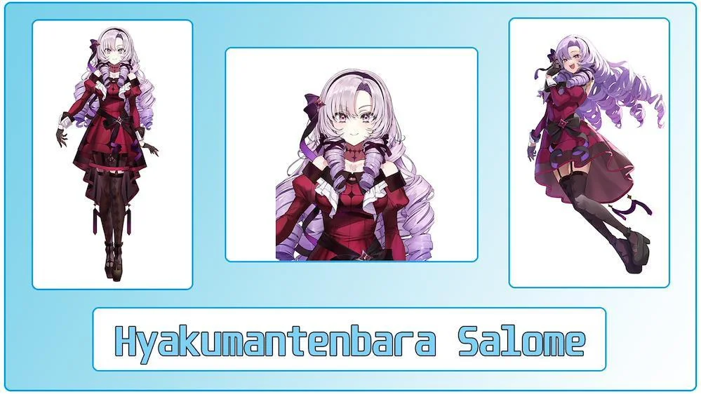 Una Vtuber, joven ambiciosa llamada Hyakumantenbara Salome.