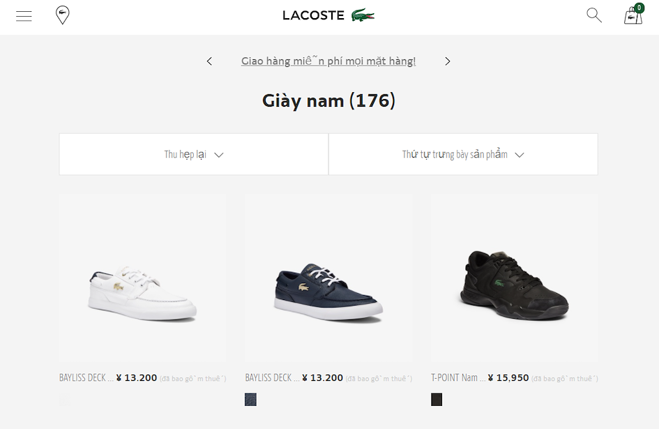 giày Lacoste chính hãng
