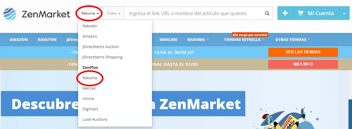 C&oacute;mo comprar en Rakuma Jap&oacute;n desde el extranjero a trav&eacute;s de ZenMarket.
