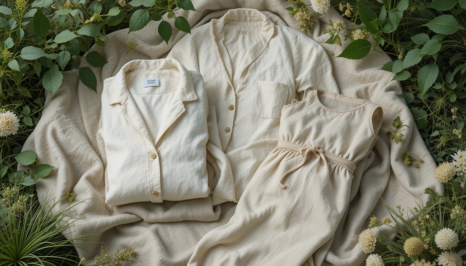 foto de roupas com tecidos naturais