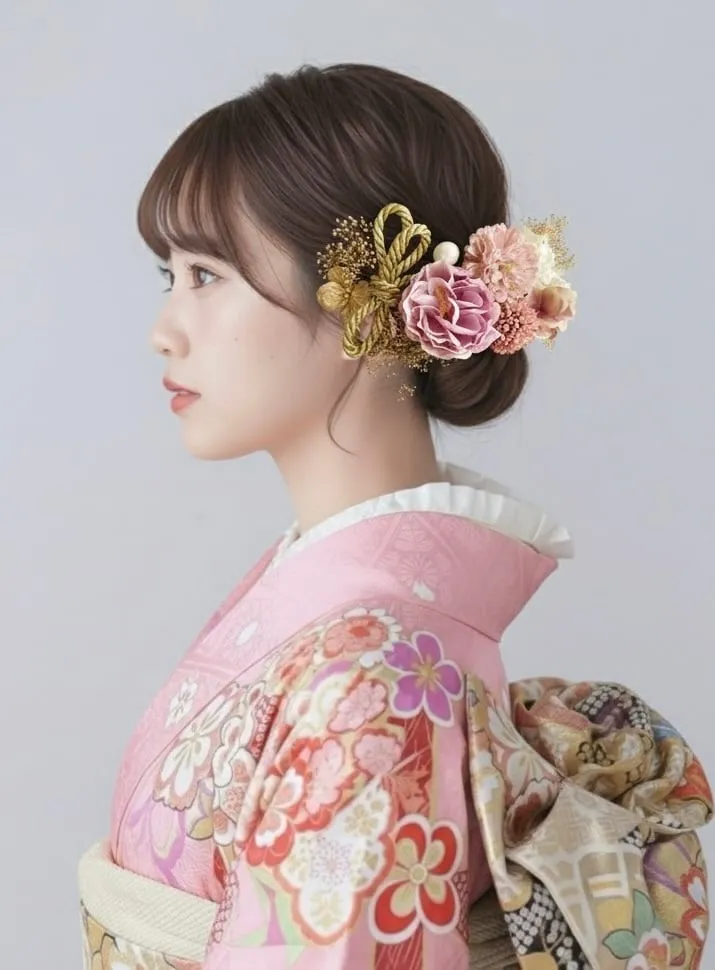 Kanzashi con tem&aacute;tica de rosas de La Reve