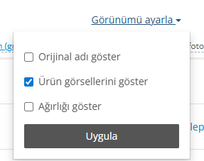 Yeni G&ouml;r&uuml;n&uuml;m&uuml; &Ouml;zelleştir &ouml;zelliği.