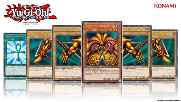 6 Yu-Gi-Oh! cards spread out