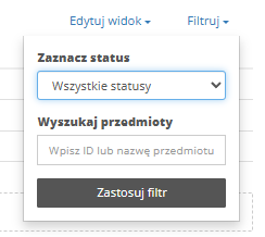 Search items by name or ID.