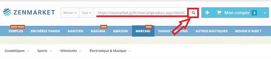 Ajouter un produit avec son url sur Mercari avec ZenMarket