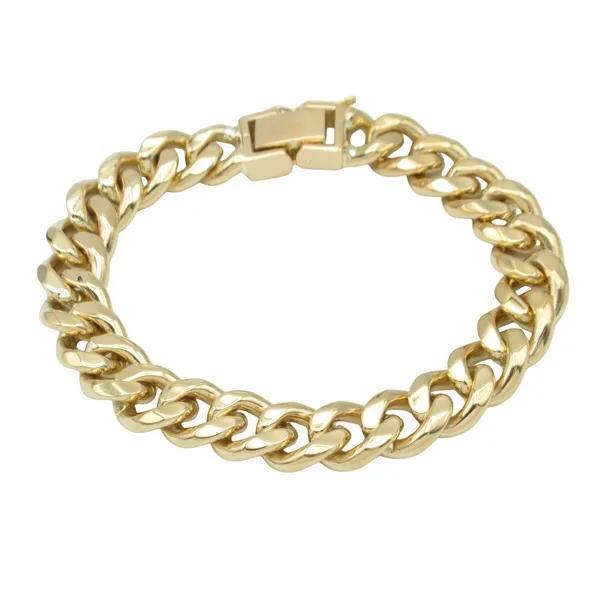 Pulsera de cadena de oro amarillo