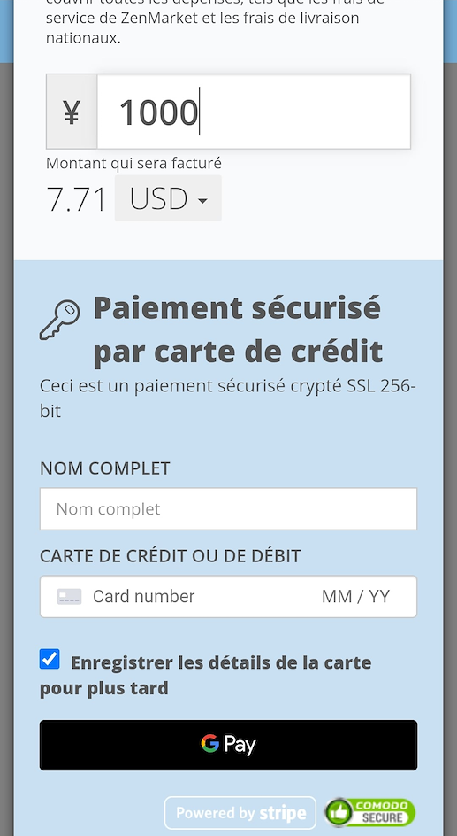Payez avec Google Pay sur ZenMarket
