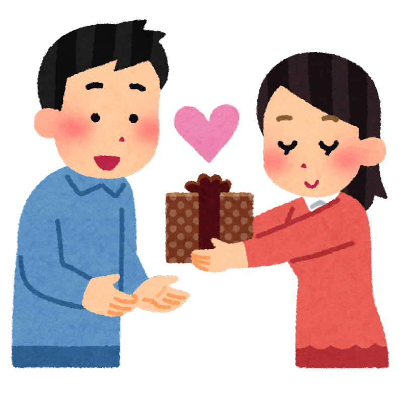 Women give chocolate on Valentines Day in Japan