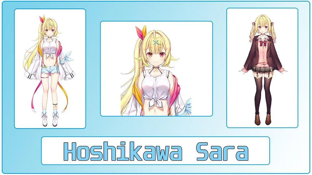 Hoshikawa Sara, una VTuber enérgica de Nijisanji.