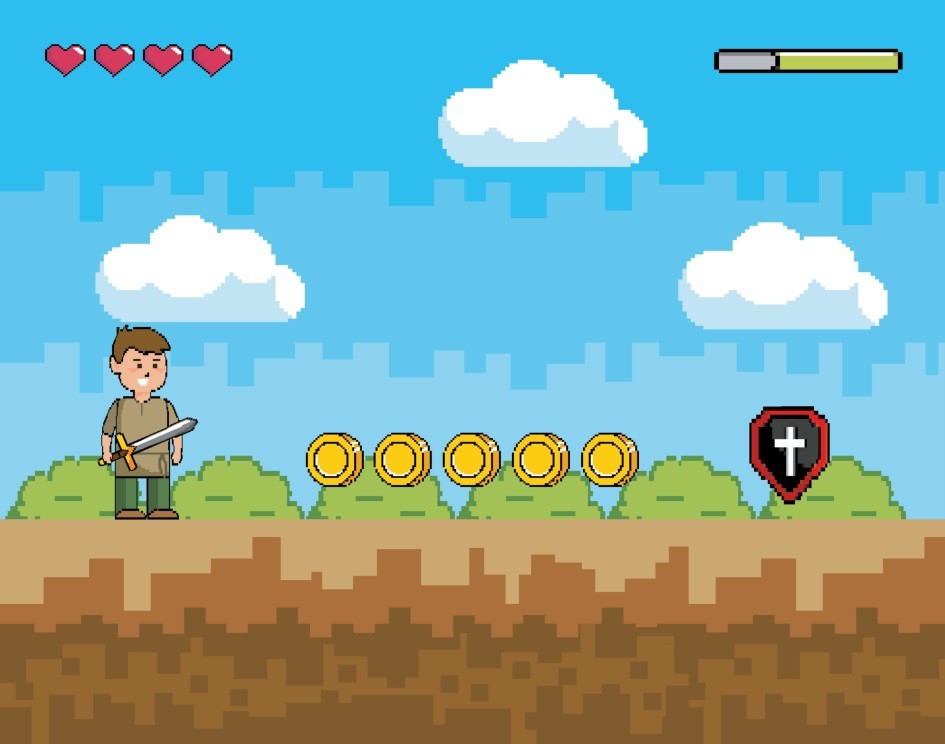 Arcade pixel games