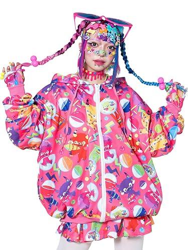 Exemple de style Decora Kei combinant accumulation d'accessoires, couleurs vives et esthétique kawaii